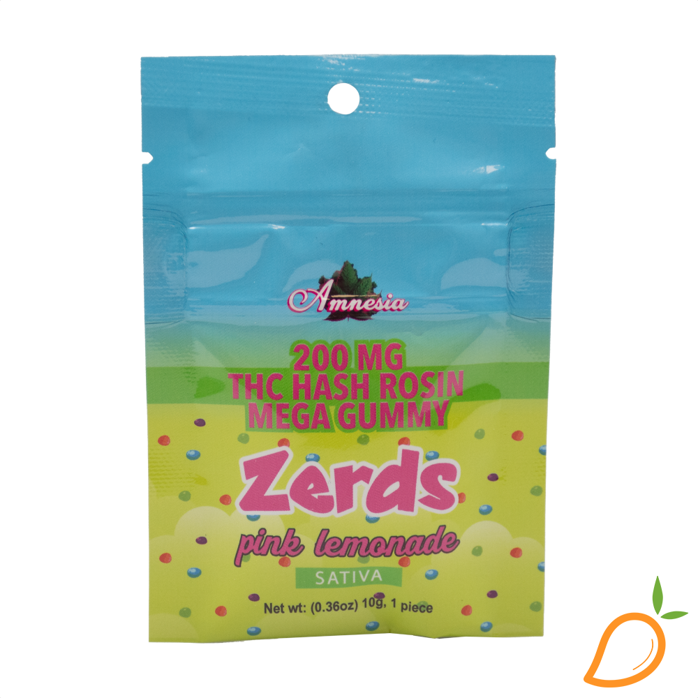 Photograph of product: 200mg Pink Lemonade au chocolat Rosin Single Gummy Amnesia