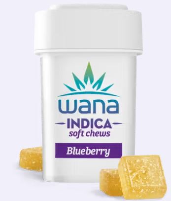 Photograph of product: WANA ORGANIC SOUR BLUEBERRY 10PK GUMMIES 100MG