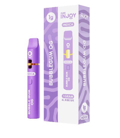 Photograph of product: Cure Injoy - 1g Disposable Cartridge - Bubble Gum OG - 