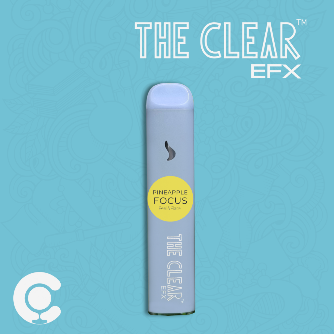 Photograph of product: The Clear EFX Focus Pineapple 2:1 All-In-One 1000mg Vape