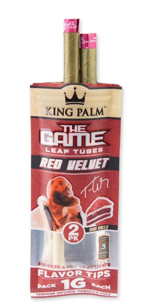 Photograph of product: KING PALM 'THE GAME RED VELVET TUBES |  2PK
