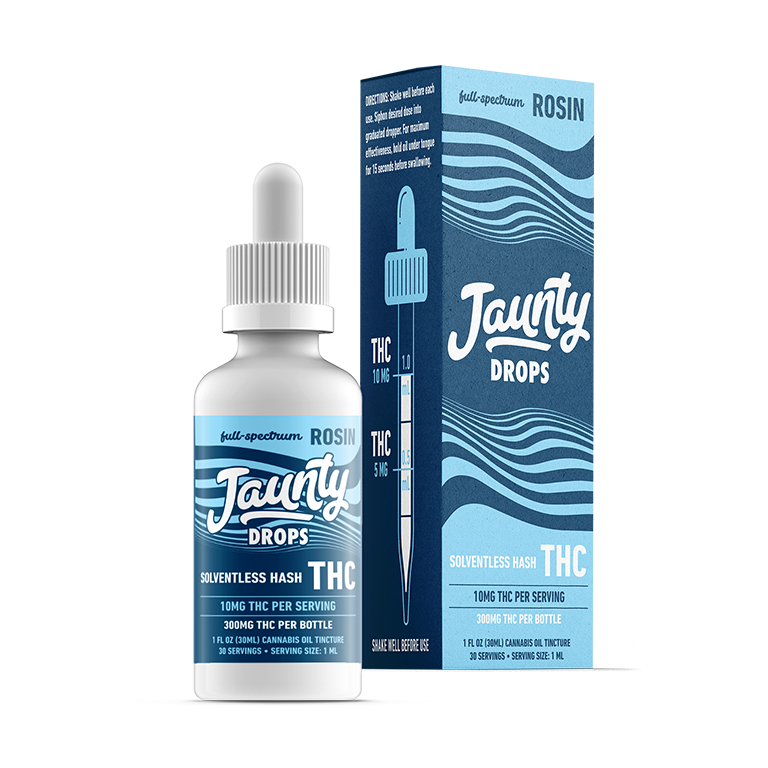 Photograph of product: Jaunty | Tincture | Full Spectrum | Rosin |  300mg | Hybrid