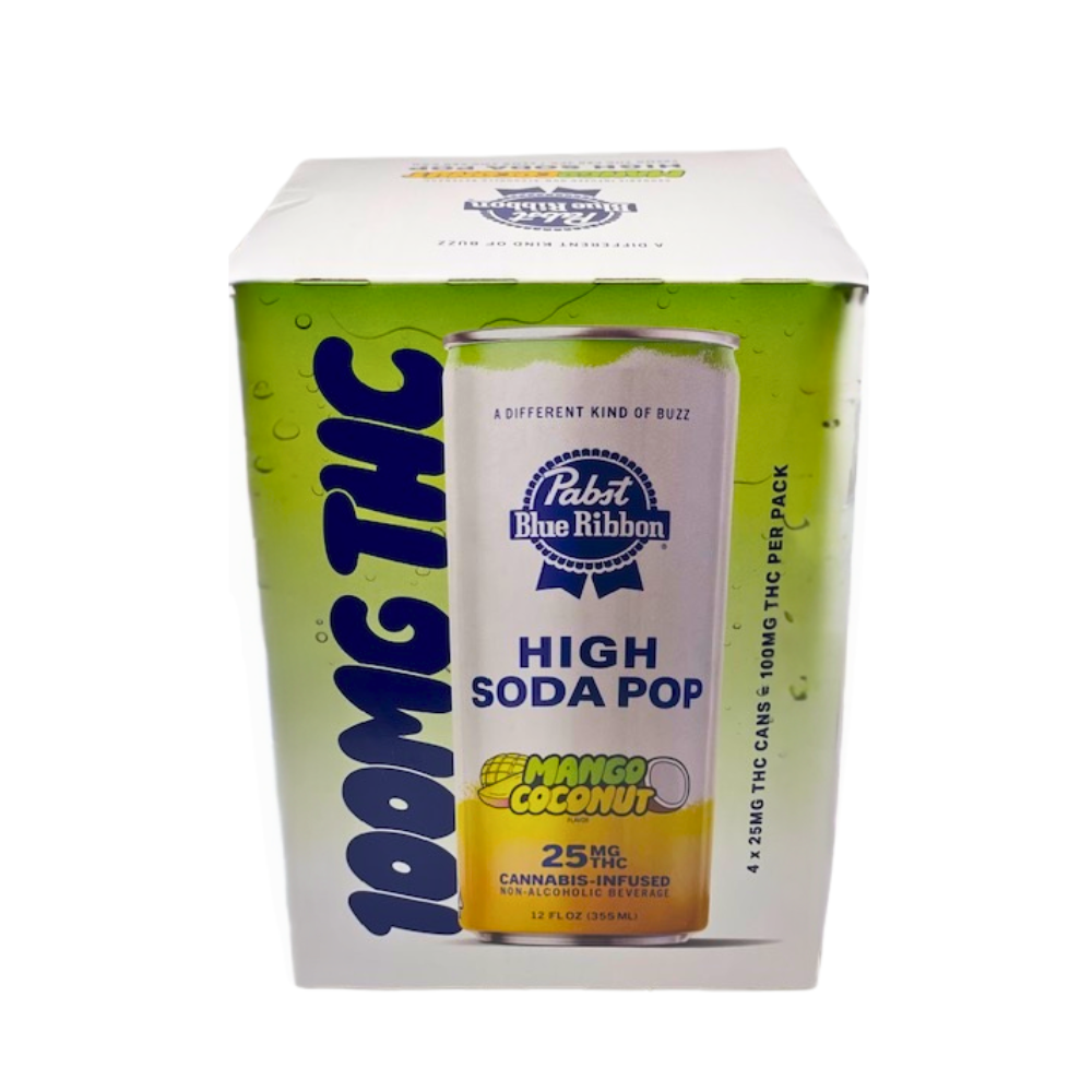 Photograph of product: MANGO COCONUT SELTZER (4PK) - PABST BLUE RIBBON
