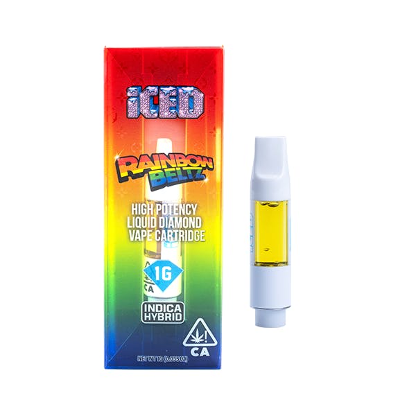 Photograph of product: Iced - Rainbow Beltz - Liquid Diamond Vape Cartridge - 1g *B2G1 EVERYDAY* - 1g Cart