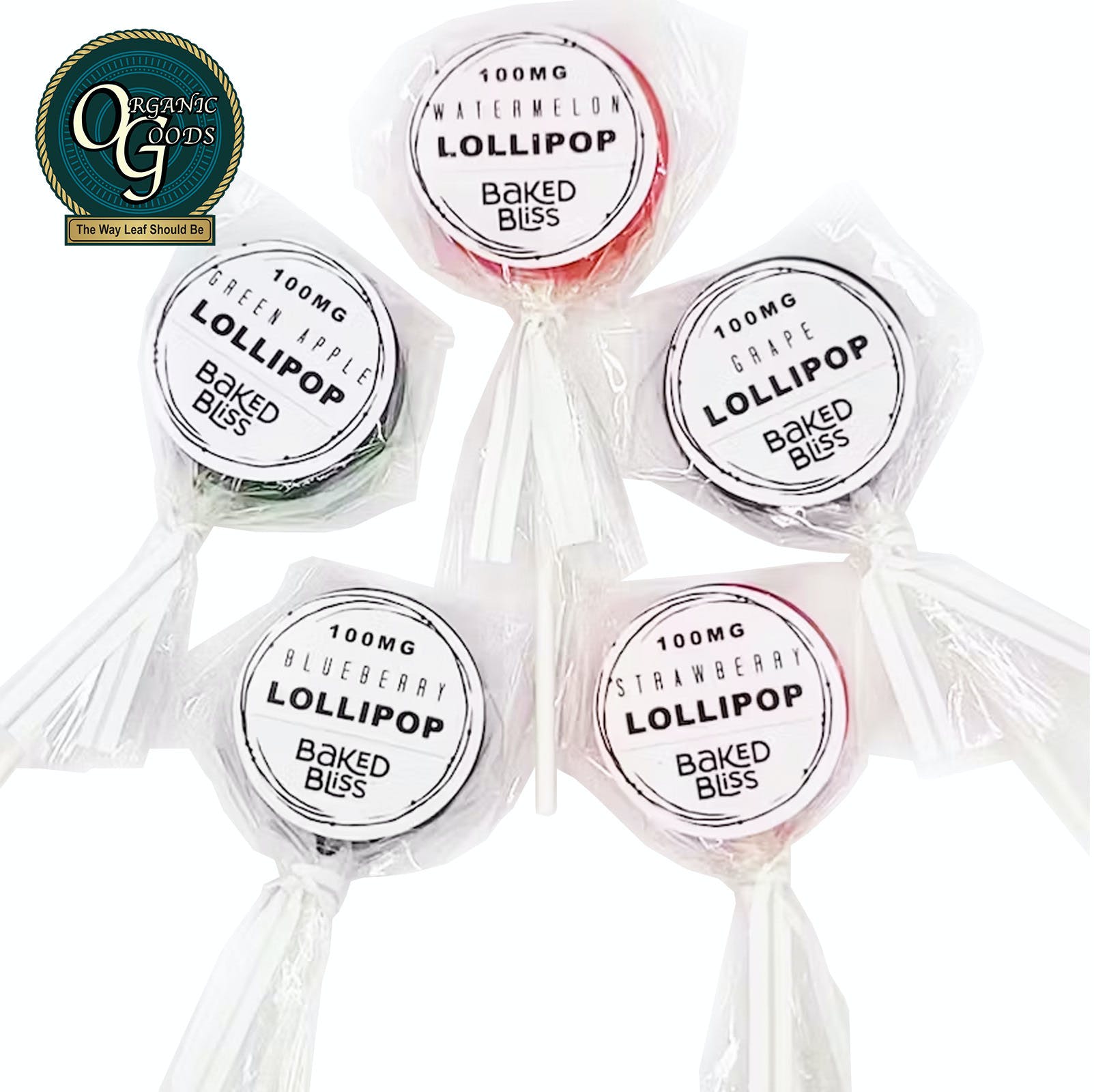 Photograph of product: Baked Bliss Lollipop Strawberry 100 MG
