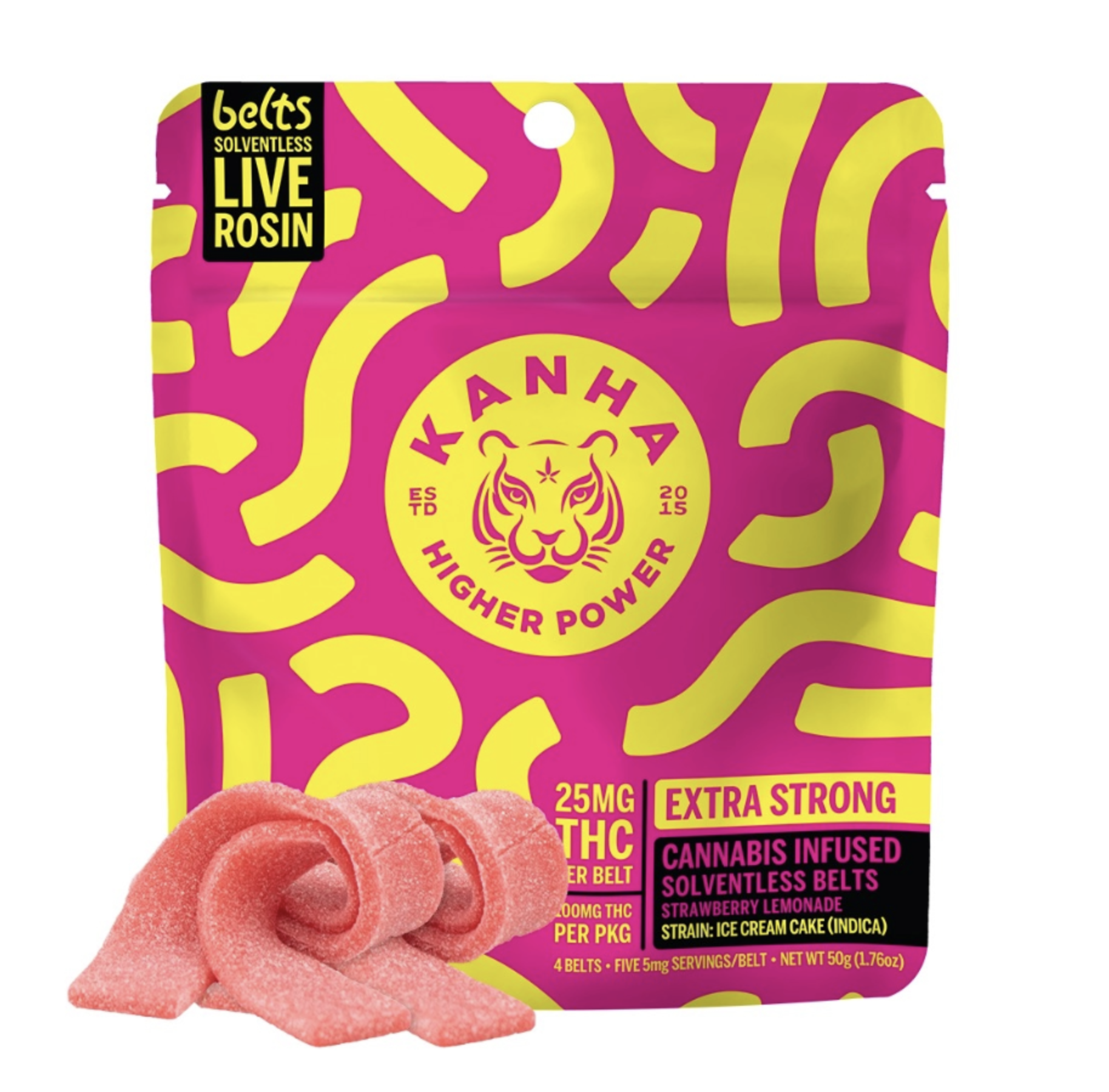 Photograph of product: Gummies | Strawberry Lemonade Live Rosin Belts