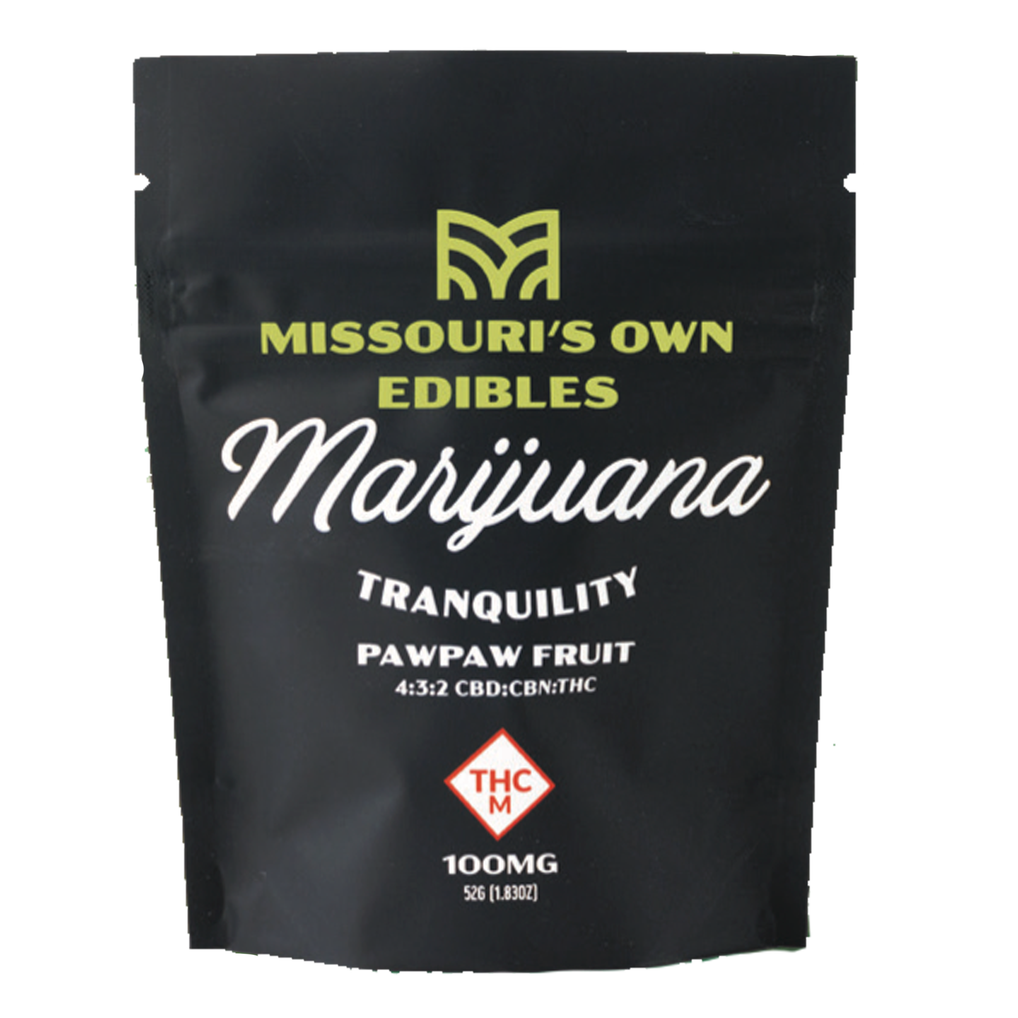 Photograph of product: PawPaw Fruit TH-oui:CBD:CBN Tranquility Gummies (100mg)