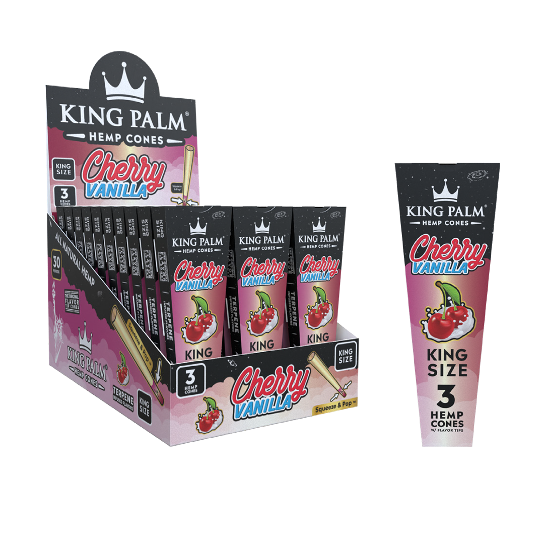 Photograph of product: Hemp Cones | King Size | Cherry Vanilla | 3pk