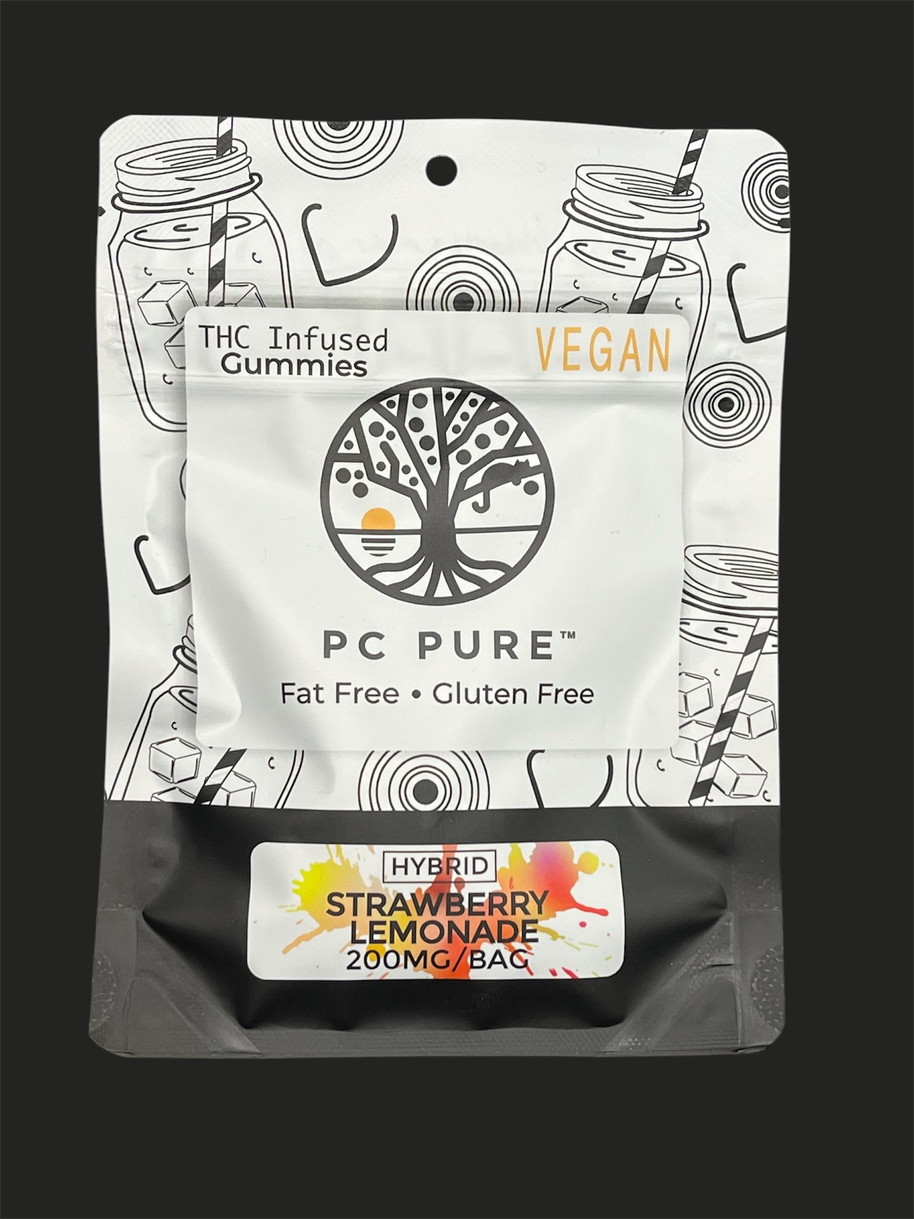 Photograph of product: PC PURE | STRAWBERRY LEMONADE | GUMMIES | 200MG