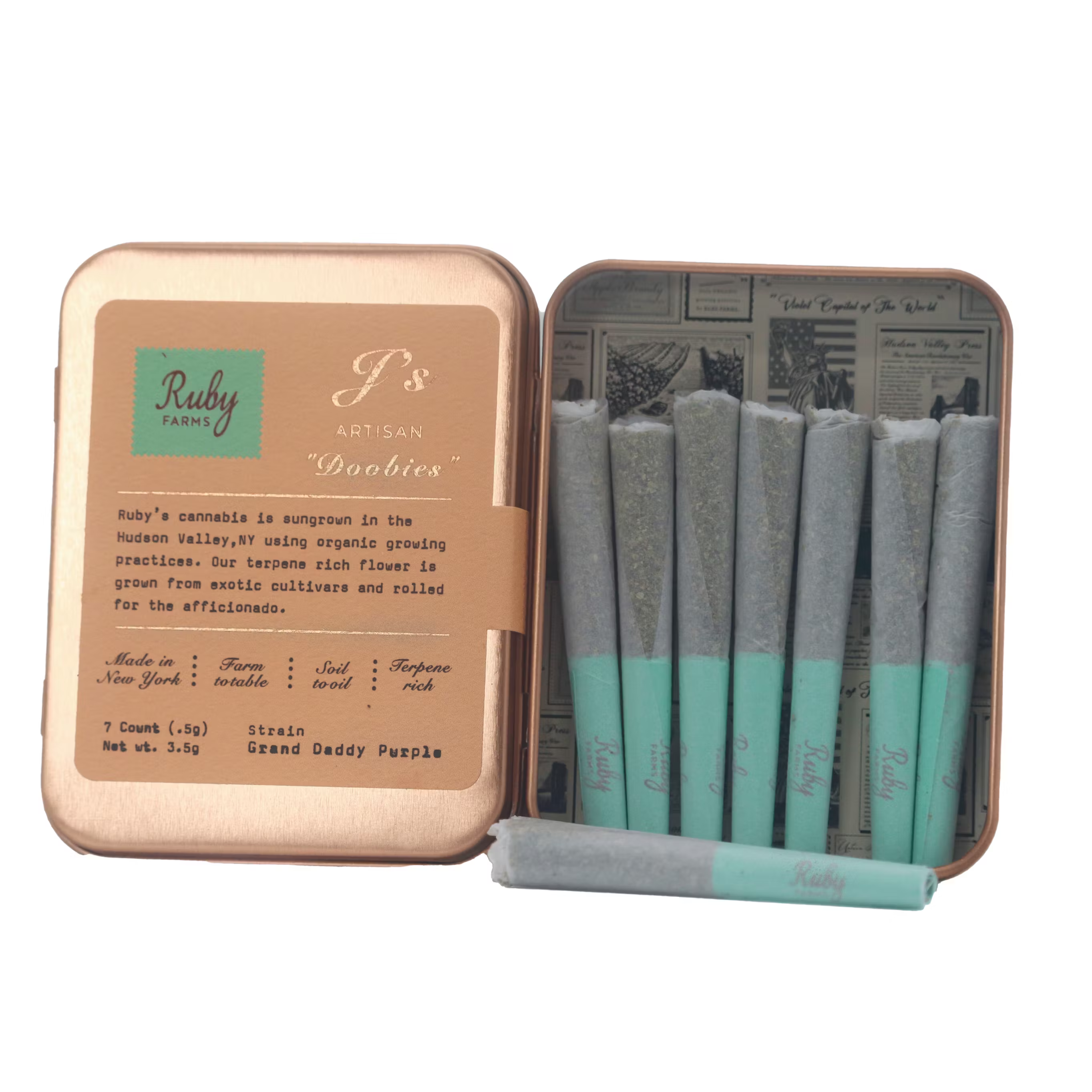 Photograph of product: Doobies | Grand Daddy Purple | Prerolls | 3.5g