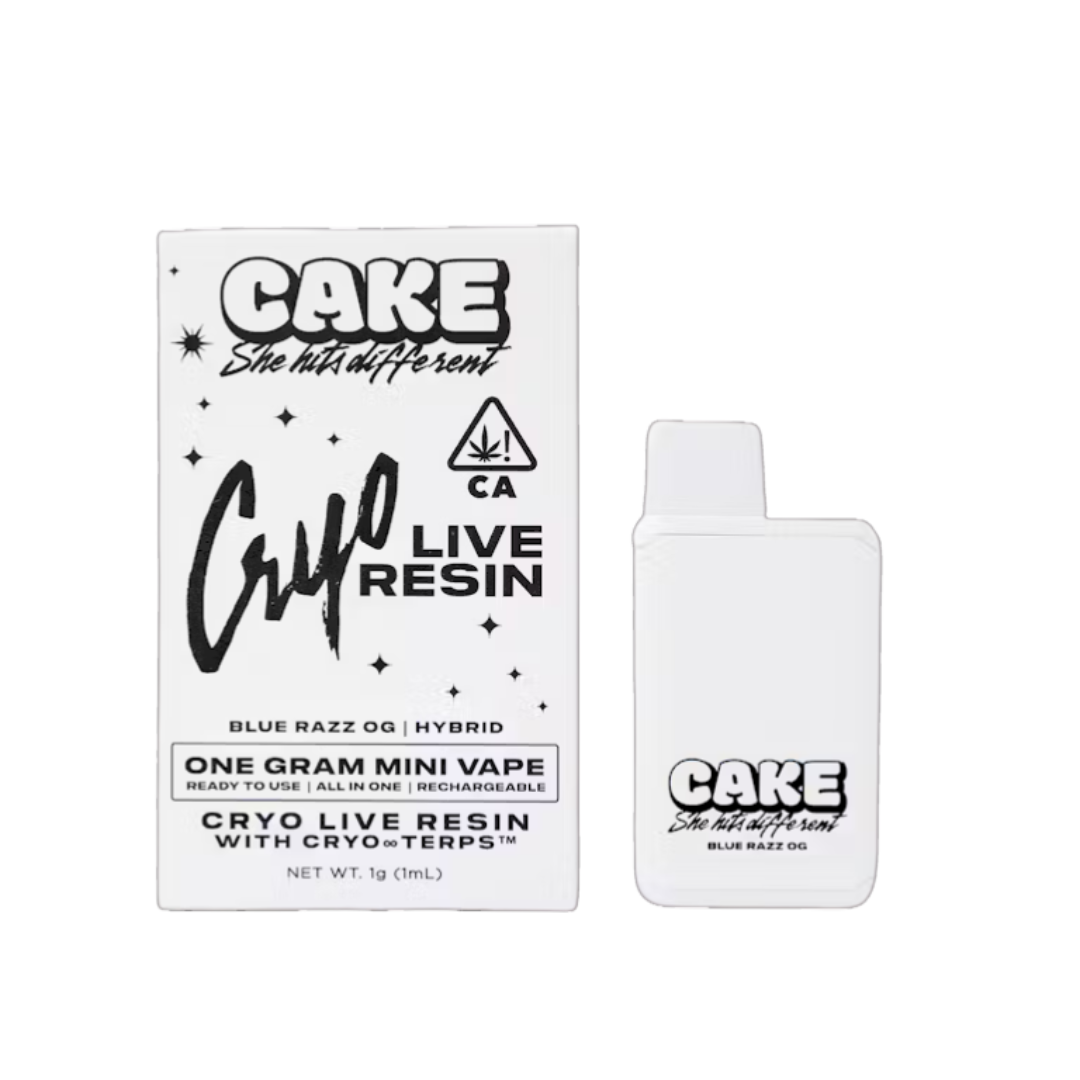 Photograph of product: BLUE RAZZ MINI CRYO LIVE RESIN ALL-IN-ONE