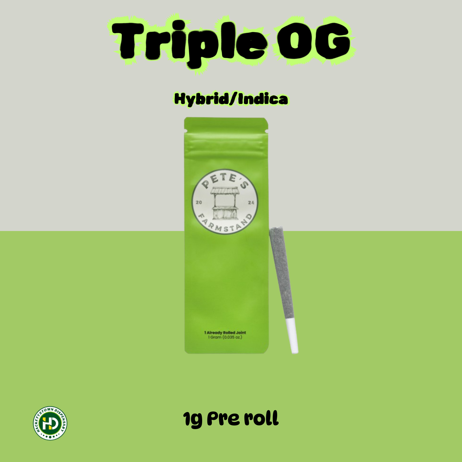 Photograph of product: Pete's Farmstand Pre | Triple OG | 1g (Hybrid/Oui'd)