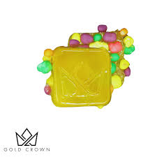 Photograph of product: Gold Crown | Blue Raspberry | 200mg Live Resin Nerd Gummies (Sleep)