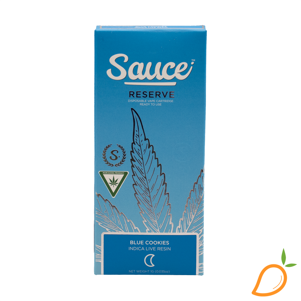 Photograph of product: 1g Blue Cookies Reserve Live Resin Disposable Vape Sauce