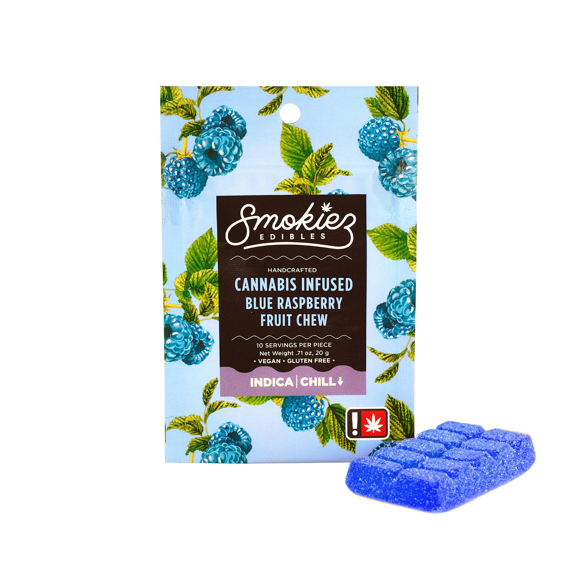 Photograph of product: 100mg Blue Raspberry Gummy Single
