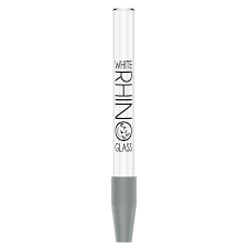 Photograph of product: White Rhino Silicone Dab Out - Glow in the Dark - Quartz Straw | 21ct