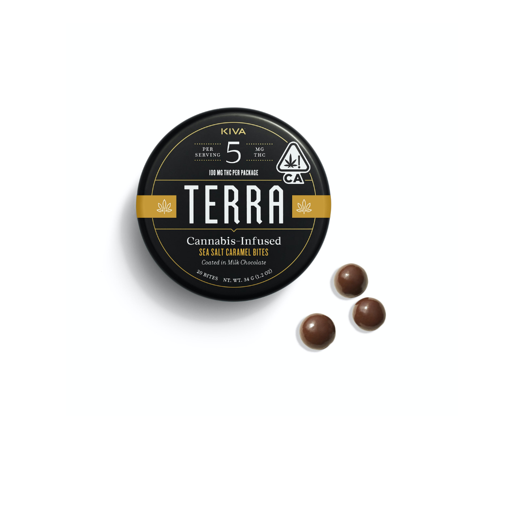 Photograph of product: 'TERRA Bites' Sea Salt Caramel - 100mg