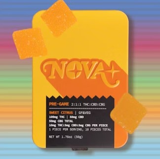 Photograph of product: Pre-Game - Sweet Citrus | Vegan Gummies | 10k | 100mg