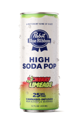 Photograph of product: Pabst High Soda 25mg Cherry Limeade