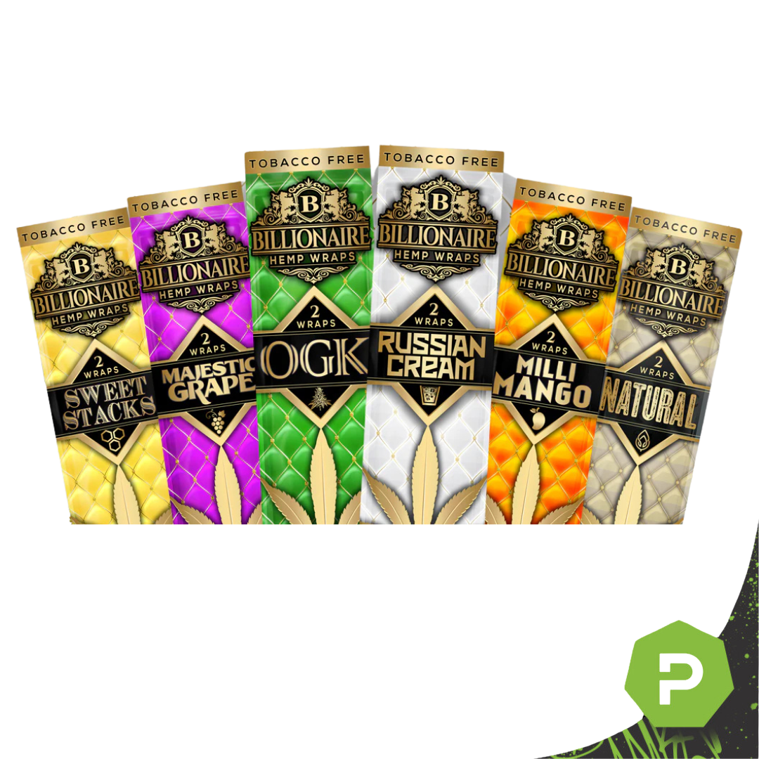 Photograph of product: Billionaire | 2pck Hemp Wrap | Sweet Stacks