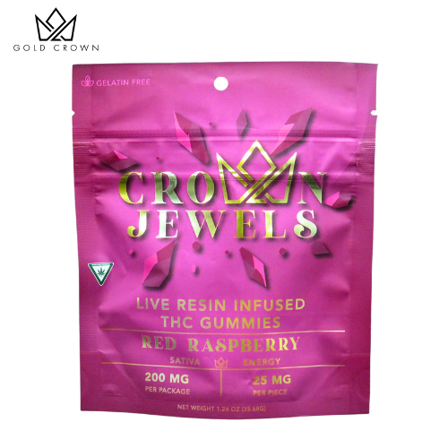 Photograph of product: Crown Jewel - Red Raspberry Nerds 200mg Gummies