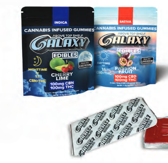 Photograph of product: Cherry Lime 1:1 Cbn:Thc (10pk/100mg) Live Rosin Gummies [I]