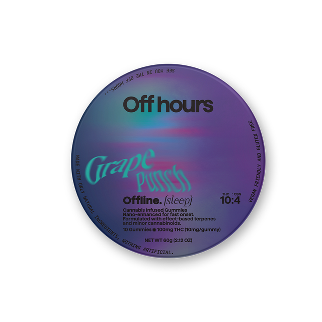 Photograph of product: Off Hours Offline Grape Punch 100MG Gummies