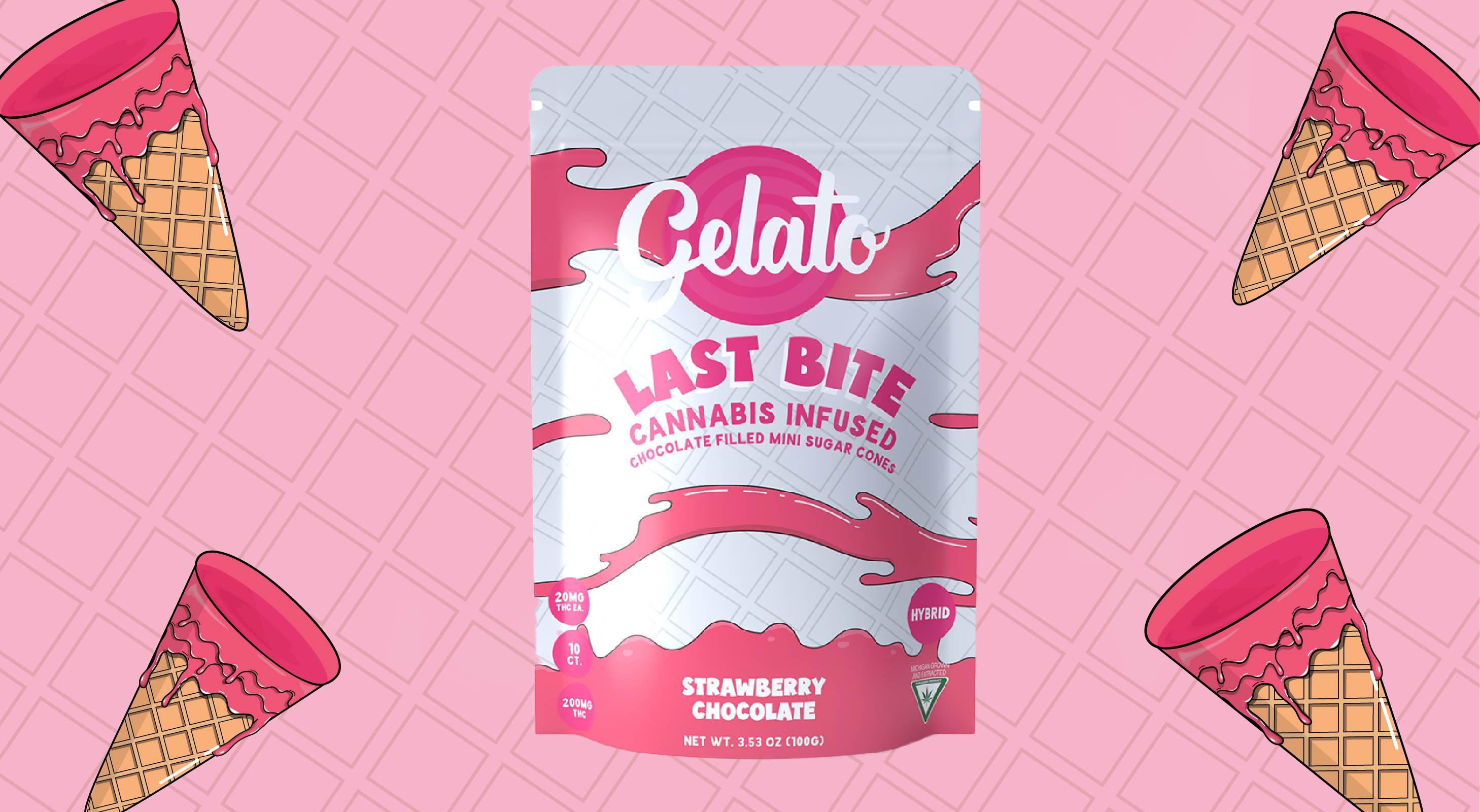 Photograph of product: Gelato | 200mg Last Bite | - Strawberry White Chocolate