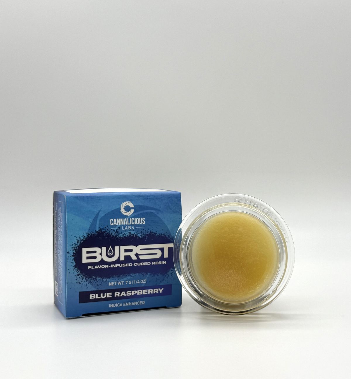 Photograph of product: CANNALICIOUS - BURST - FLAVOR INFUSED CURED RESIN - BLUE RASPBERRY
