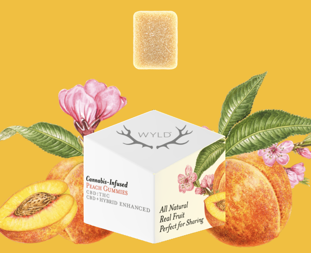 Photograph of product: Gummies - Peach Hybrid - 2:1 (CBD:TH-oui) - 20 Pcs - 50mg