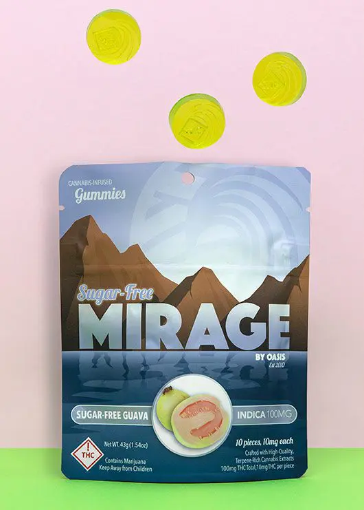 Photograph of product: Mirage 100mg Gummy Sugar Free (I) GUAVA