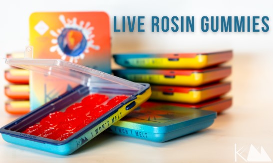 Photograph of product: Kush Masters Rosin Gummies - Sour Blackberry Lemonade - 100 mg