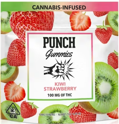 Photograph of product: [Punch] THC Gummies - 100mg - Kiwi Strawberry (H)