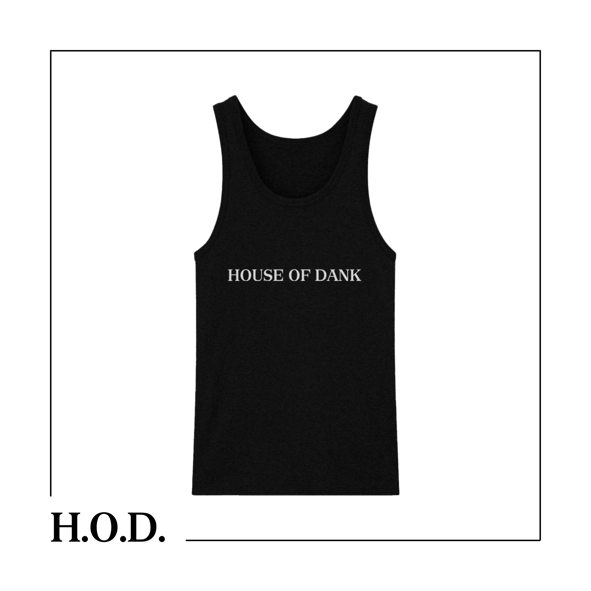 Photograph of product: H.O.D. OG Black Ribbed Tank M