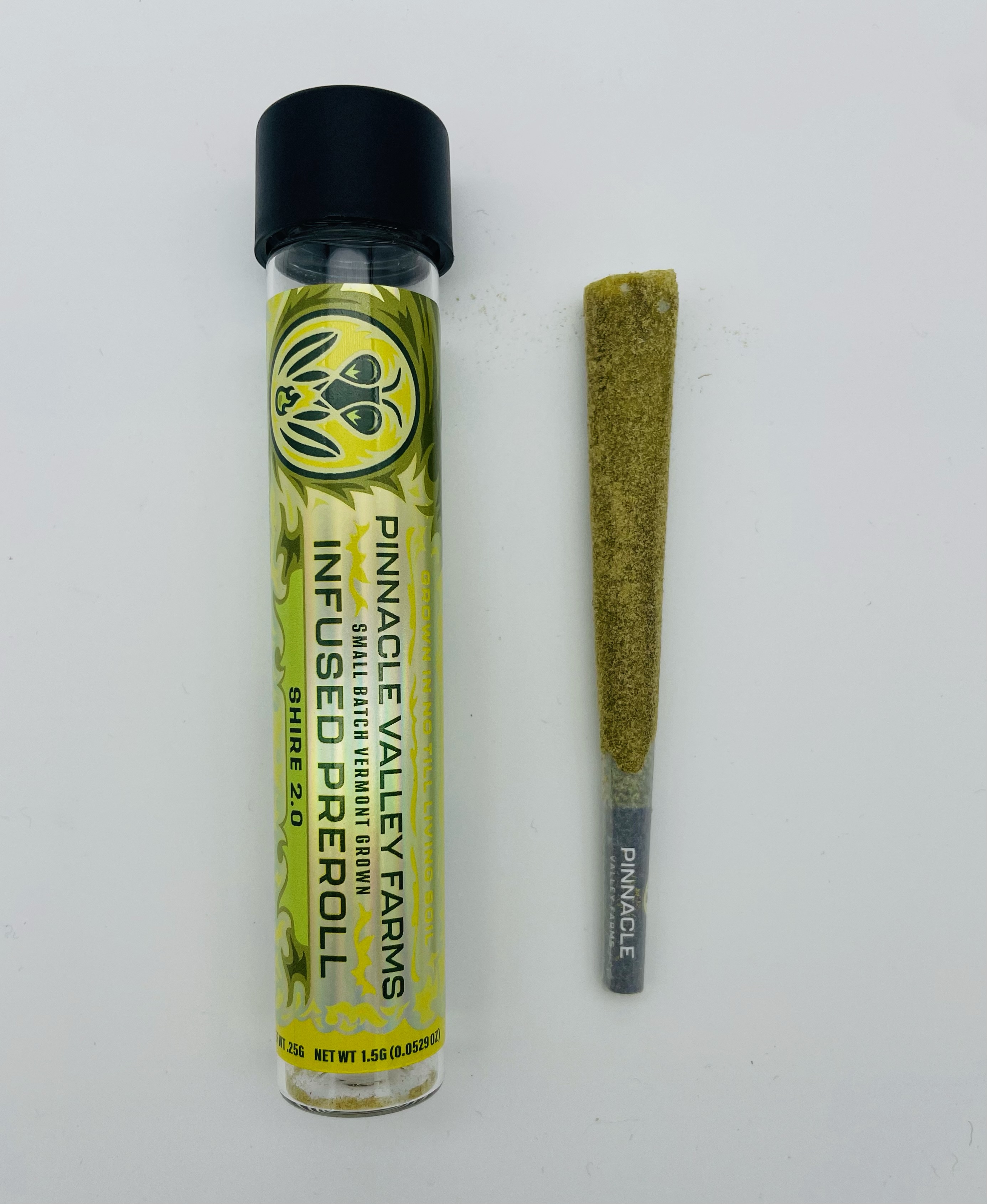 Photograph of product: Pinnacle Valley Farms |  Shire 2.0 | Infused Preroll | 1.5 g | 42.05% TH-oui