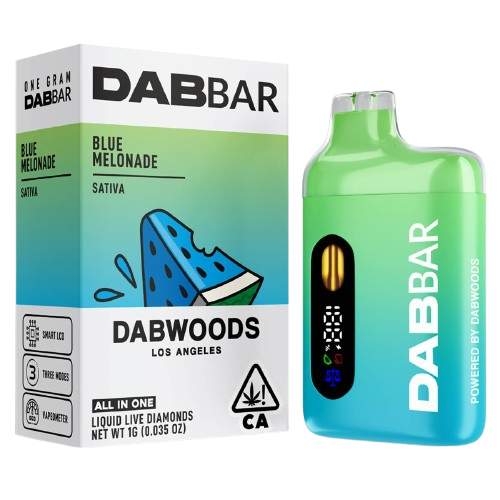 Photograph of product: Dabwoods | Blue Melonade Liquid Diamonds All-In-One | 1g