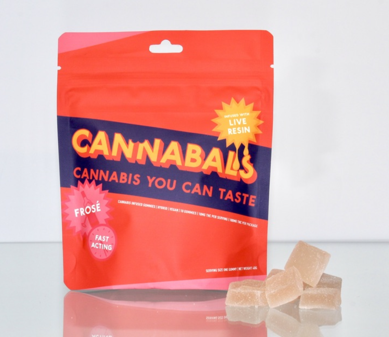 Photograph of product: Cannabals | Frose | Live Resin Fast-Acting | 100mg | 10ct