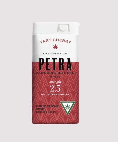 Photograph of product: Kiva Mints 40 pack - Cherry - 100mg