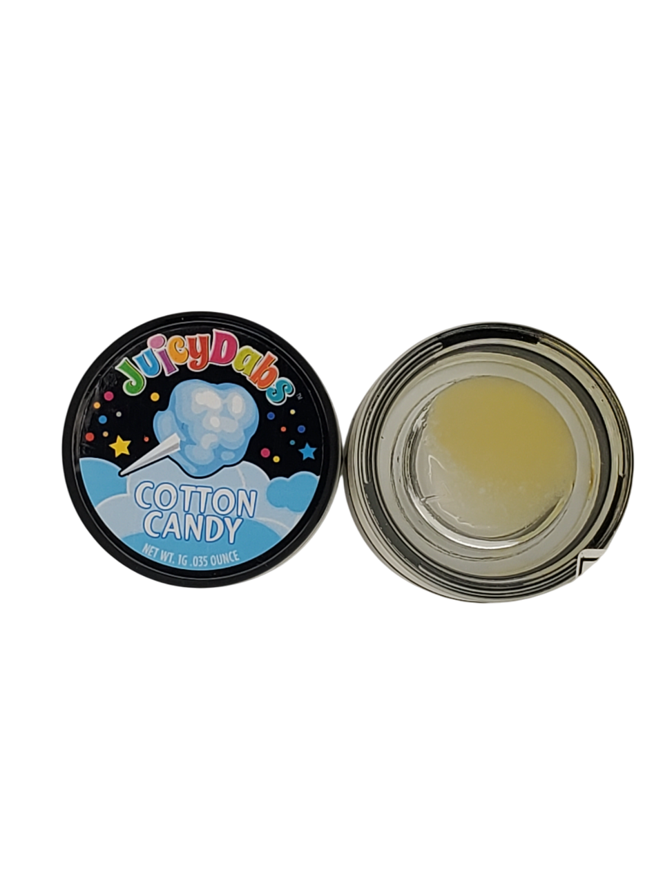 Photograph of product: Juicy Dabs CON Cotton Candy Hydrocarbon Extract 1g