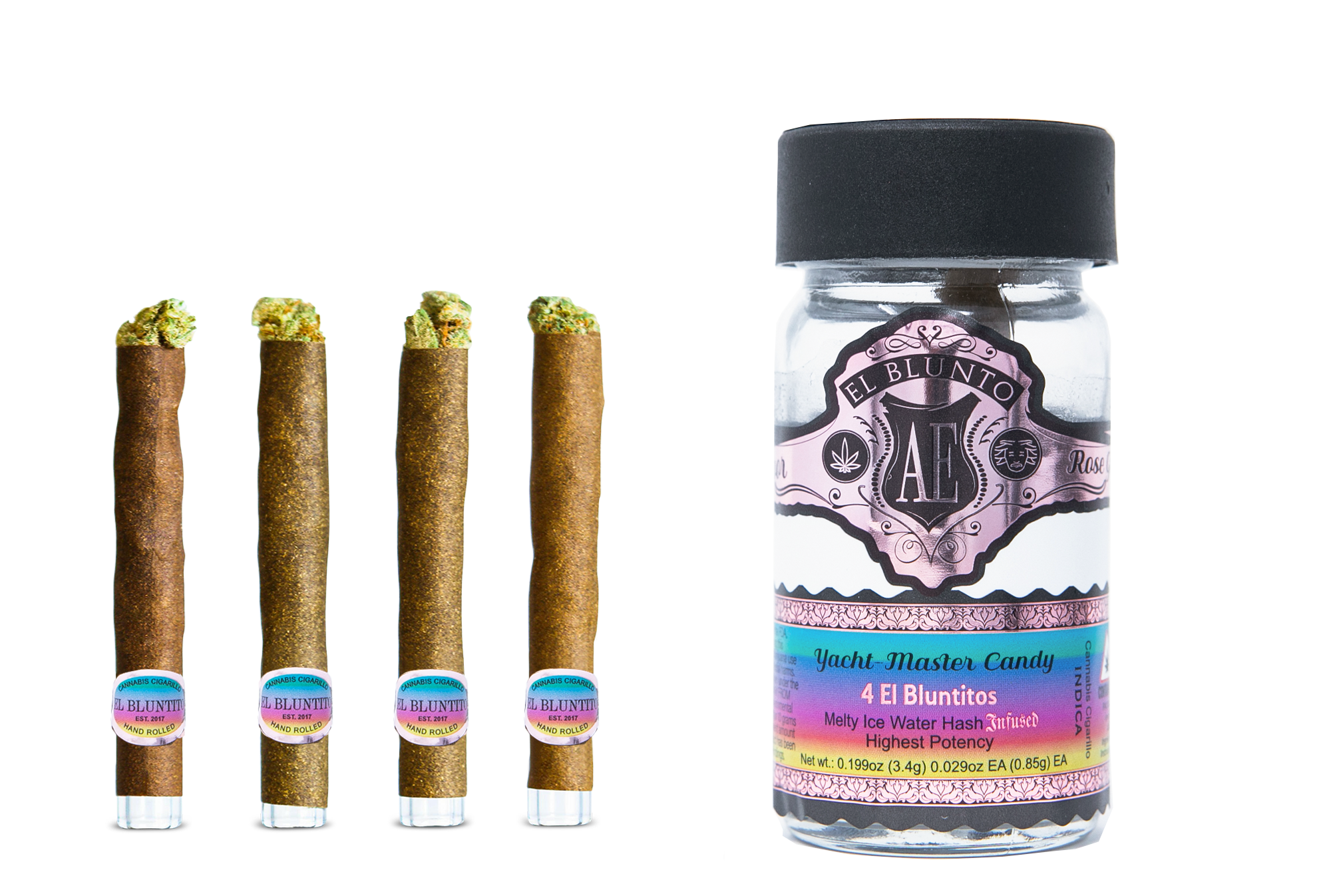 Photograph of product: Yacht Master Candy | Diamond Infused Blunts | 4 Pack | 3.4g