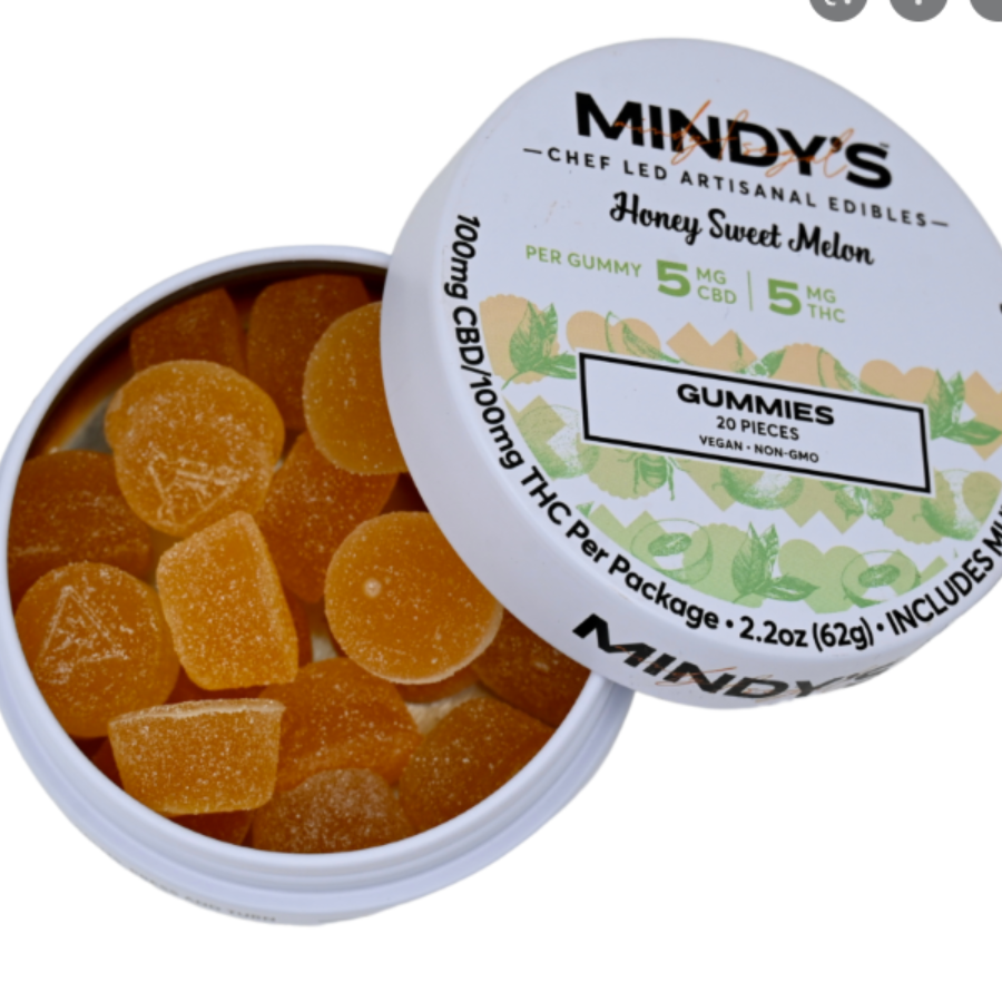 Photograph of product: Mindy's Gummies | 20pk | 1:1 | Honey Sweet Melon