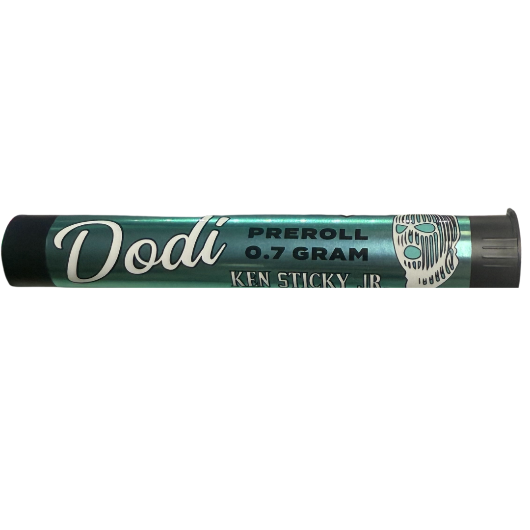 Photograph of product: Dodi Ken Sticky Jr. Pre-Roll Oui'd Hybrid 0.7g