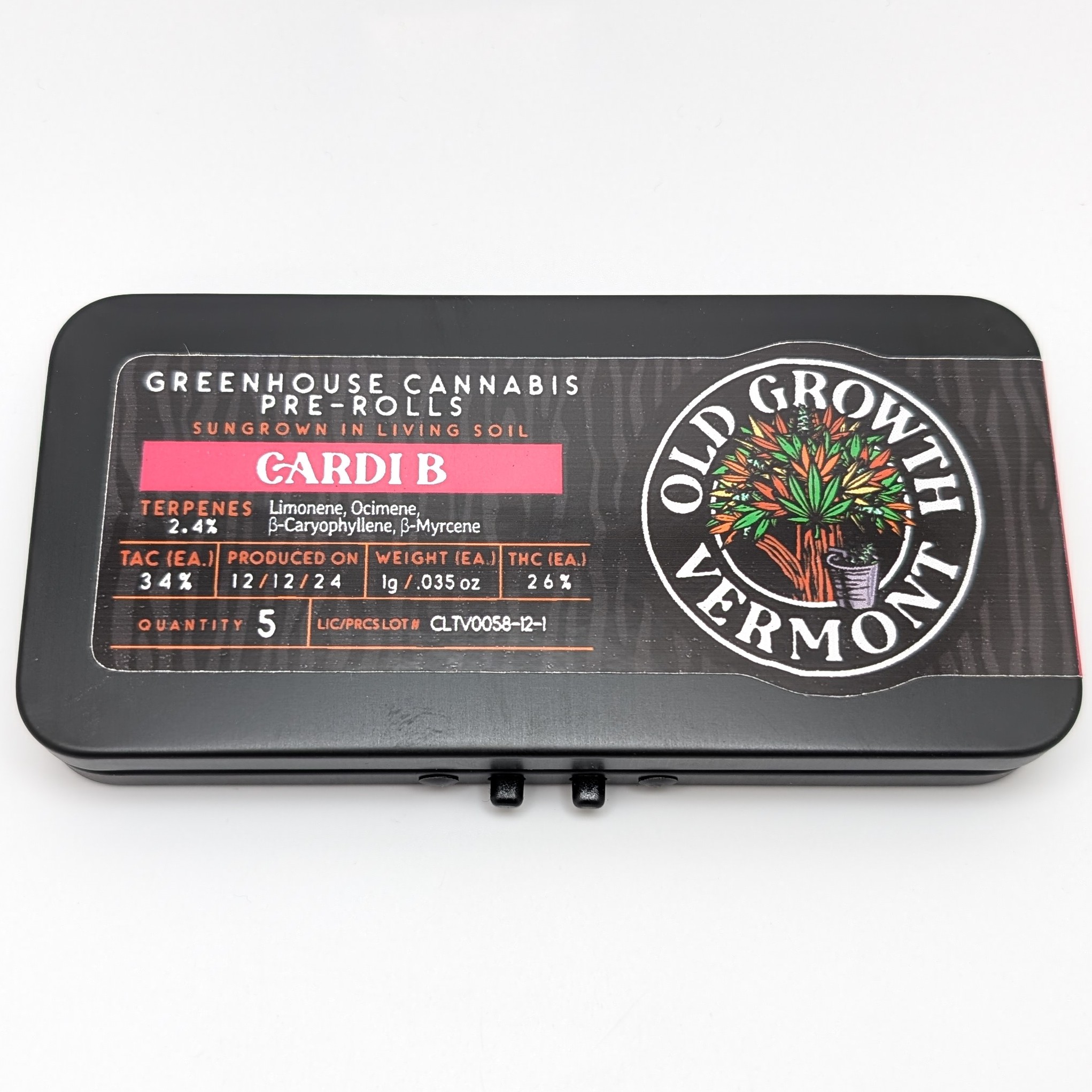 Photograph of Product: Cardi B 5pk Pre Rolls 5g