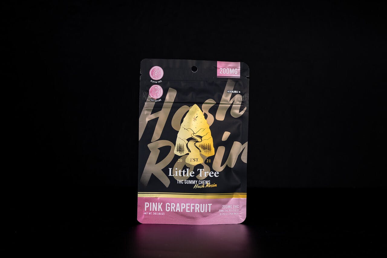 Photograph of product: Little Tree | 200mg | Gummies au chocolat Rosin | Pink Grapefruit