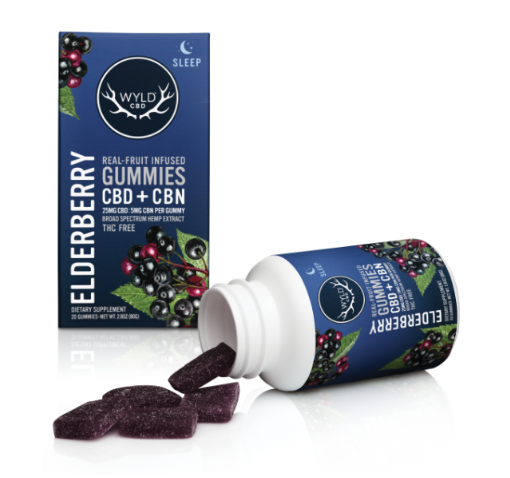 Photograph of product: 5:1 CBD/CBN Elderberry Hemp Gummies | 20pk
