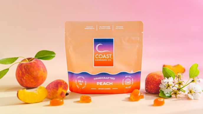 Photograph of product: Peach 20:1 (CBD:TH-oui) Gummies | 20mg/20pc