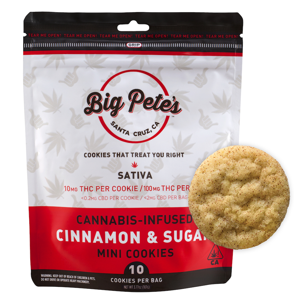 Photograph of product: Big Pete's Cinnamon Sugar Oui'd Cookies 10pk 100mg