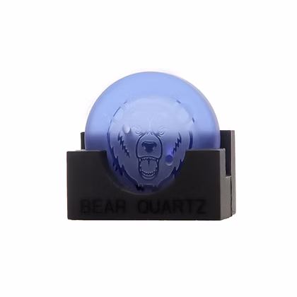 Photograph of product: Bear Quartz | V2 Spinner Disk Set | Blue | (Stand and Pearls Incl.)