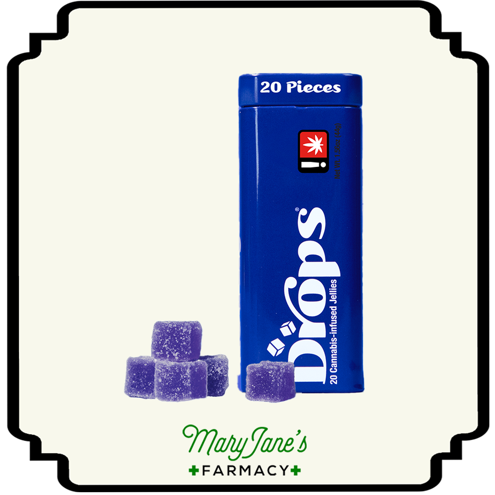 Photograph of product: Black Currant 1:1:1 TH-oui:CBD:CBN Jellies 20-Pack | 100mg