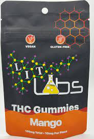 Photograph of product: Lit Labs - Mango - Full Spectrum - Gummies - 100MG
